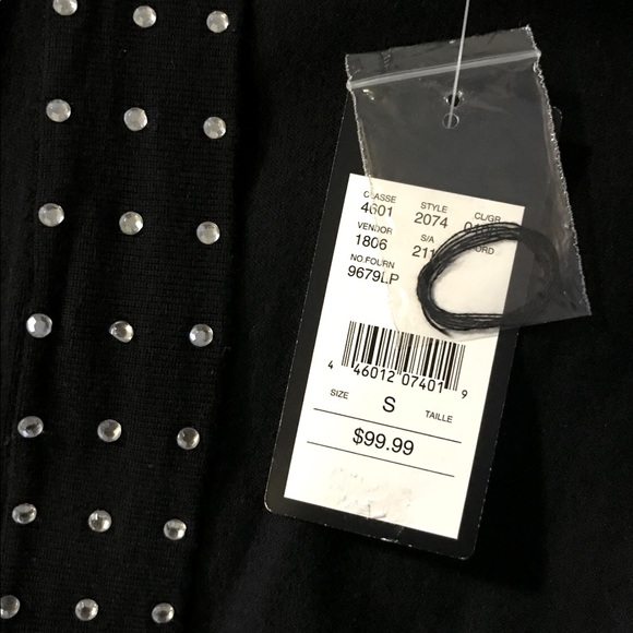 NWT - LAURA PETITES Black Cardigan - Picture 3 of 3
